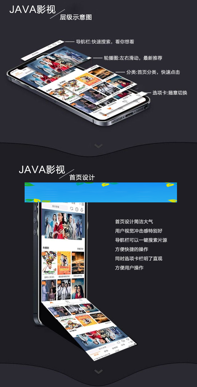 新UI新版JAVA原生双端影视APP投屏影视APP源码插图(1)